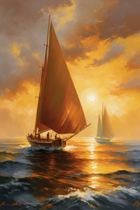 Thumbnail for Sail Ship at Sunset