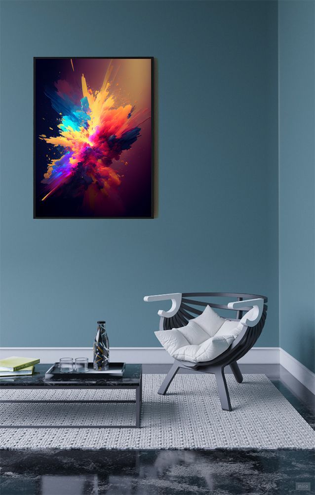 Premium AI Image  Frame of Construction Paper Black and Blank Vibrant  Purple Color Conc Calm Scene Natural Art